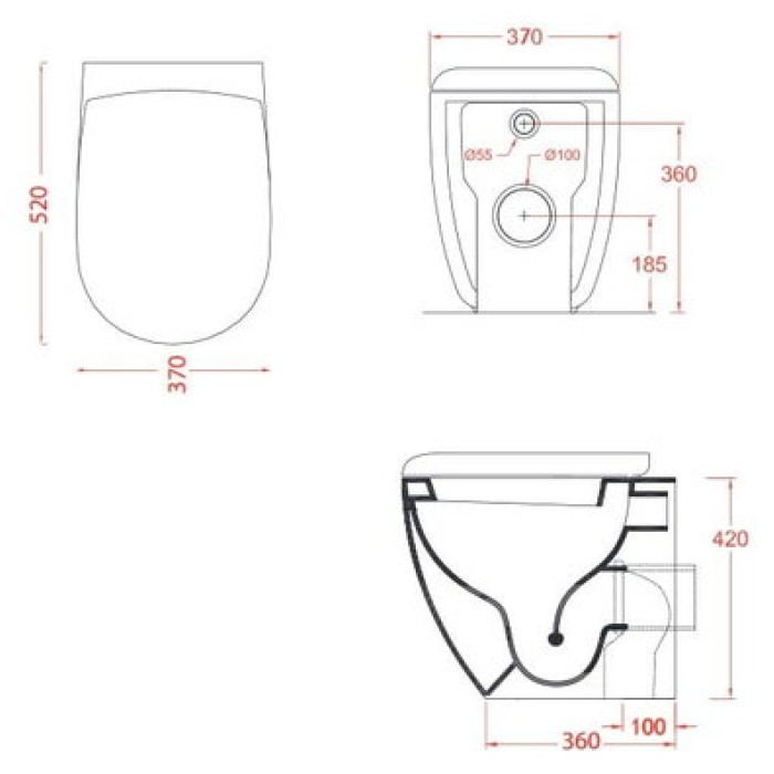 Напольный унитаз Artceram File 2.0 (FLV002 15;00) grey olive