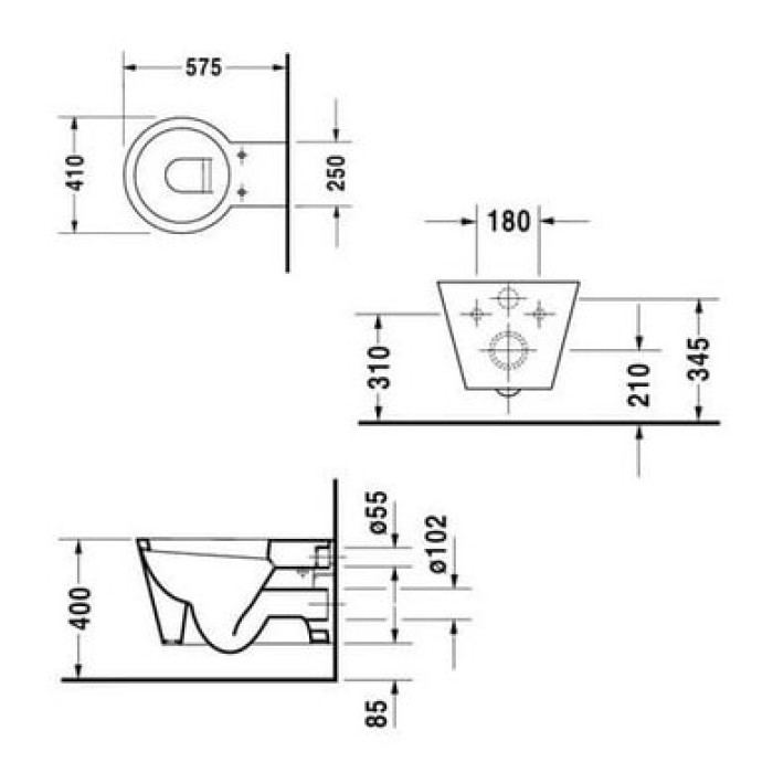 Плитка керамогранит Подвесной унитаз Duravit Starck 1 0210090064 для пола Плитка керамогранит Подвесной унитаз Duravit Starck 1 0210090064 для пола