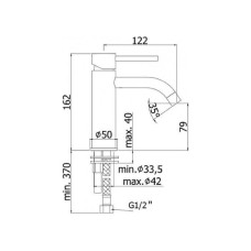 Смеситель для раковины Paffoni Light LIG071BO