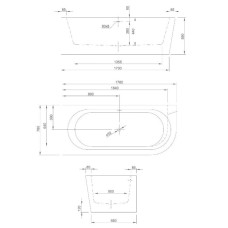 Ванна акриловая угловая Knief Wall Corner R 178x78 см (0100-277-R)
