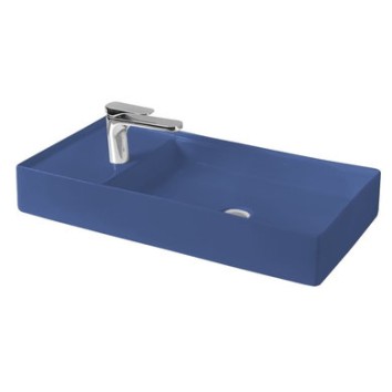 Керамическая раковина 75 см Artceram Scalino, blue sapphire (SCL004 16;00)