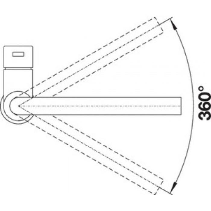 Смеситель кухонный Blanco LANORA нержавеющая сталь 523122 Смеситель кухонный Blanco LANORA нержавеющая сталь 523122