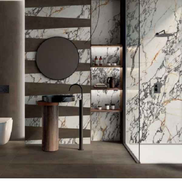Керамогранит FLAVIKER 008998 SPR.TREAS.CORCHIA GOLD SOFT R 120X280 6×2800×1200 под мрамор