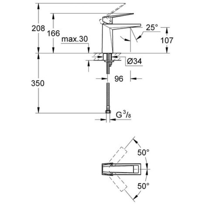 Смеситель для раковины Grohe Allure Brilliant M-Size 23033000