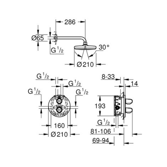 Душевая система Grohe Grohtherm 1000 34582001