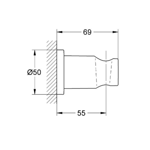 Плитка керамогранит Grohe Rainshower Настенный держатель (27074DC0) для пола