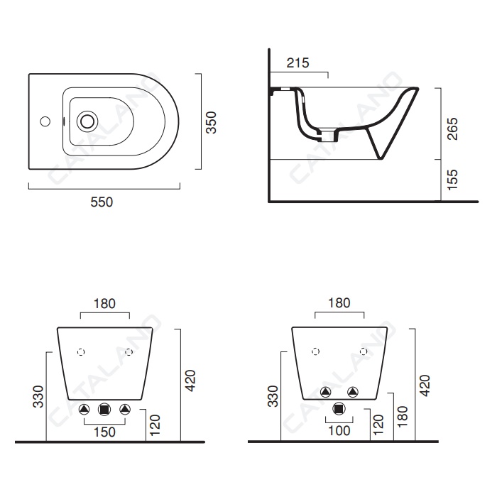 Биде Catalano NEW ZERO, bianco lucido Биде Catalano NEW ZERO, bianco lucido