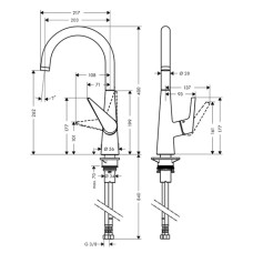 Смеситель для кухни Hansgrohe Talis S 72810000