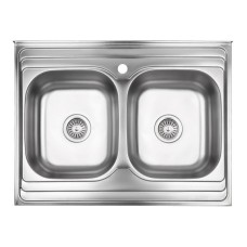 Кухонная мойка Lidz 6080 Decor 0,8 мм (LIDZ6080DEC08)