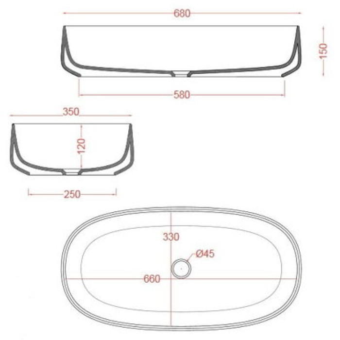 Керамическая раковина 68 см Artceram Cognac, blue sapphire (COL005 16;00)