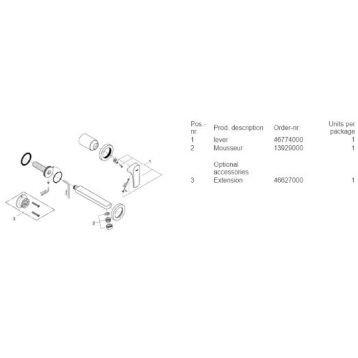 Grohe BauFlow смеситель для умывальника на 2 отверстия настенный монтаж (20287000)