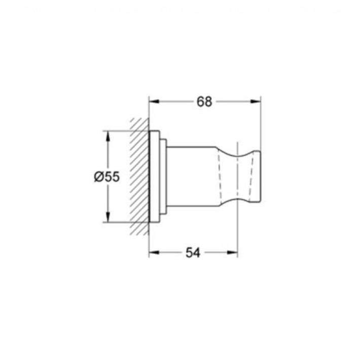 Плитка керамогранит Grohe Sena Настенный держатель для ручного душа (28690000) для пола