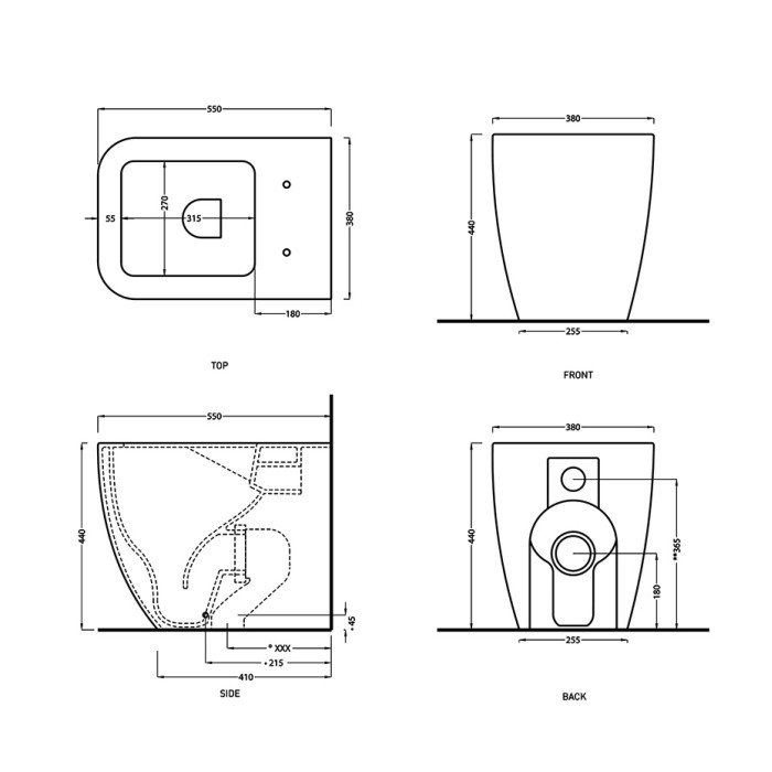 Унитаз напольный безободковый Cielo Shui Comfort