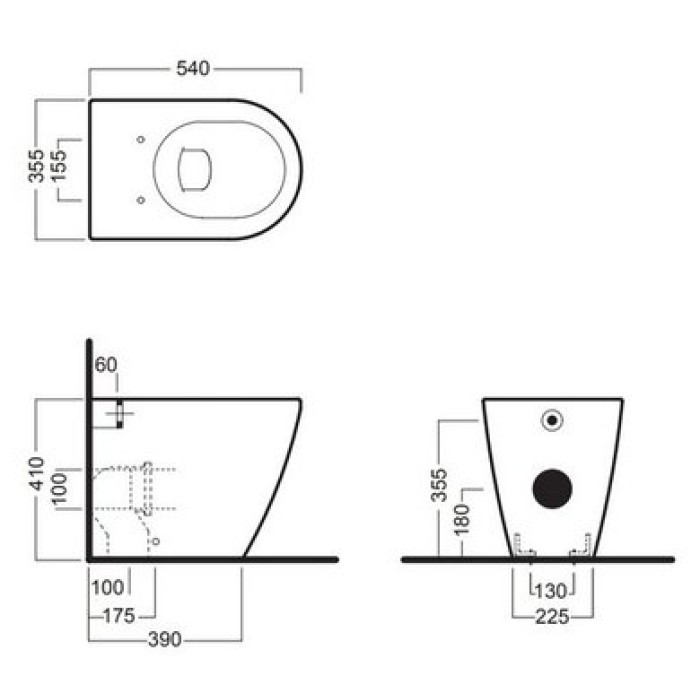 Пристенный унитаз Hatria Fusion (YxVD01) Пристенный унитаз Hatria Fusion (YxVD01)