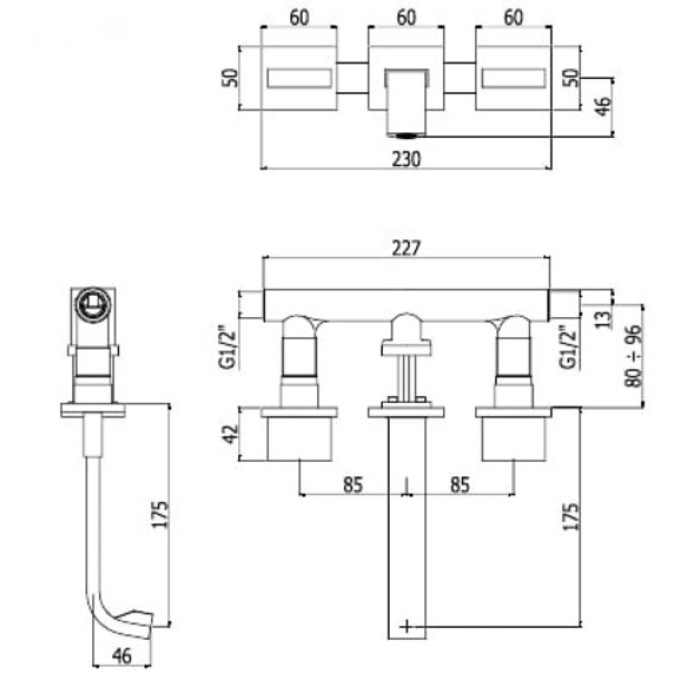 Смеситель для раковины Paffoni Level (LEP003CR) Смеситель для раковины Paffoni Level (LEP003CR)