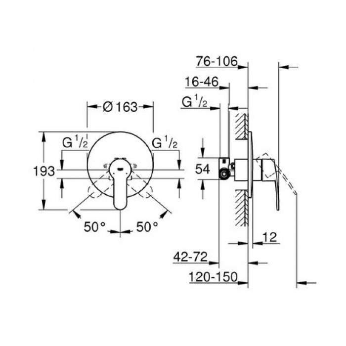 Смеситель для душа Grohe Eurostyle cosmopolitan 33635002