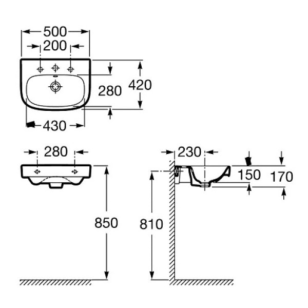 Раковина Roca Debba A325996000