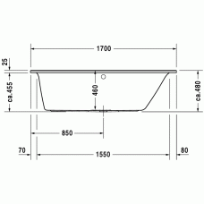 Darling New ванна прямоугольная 170 см 700241000000000 в интернет-магазине «Estet Room»
