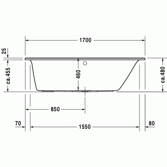 Darling New ванна прямоугольная 170 см 700241000000000 в интернет-магазине «Estet Room»