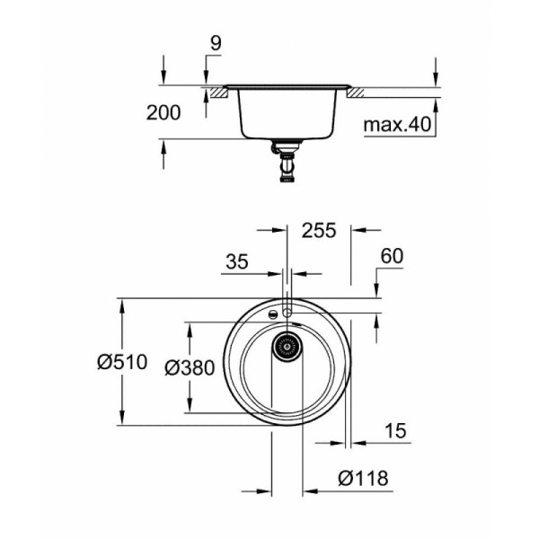 Мойдка для кухни Grohe Granite Grey (31656AT0)