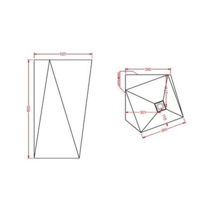 Каменная раковина 50 см Artceram Sharp (OSL008 01;00)