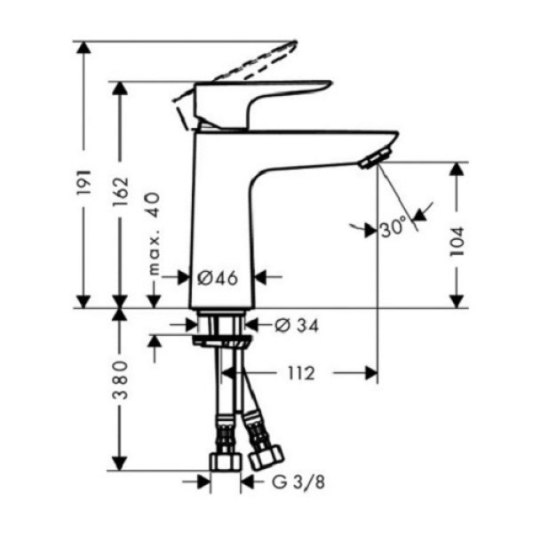 Смеситель для раковины Hansgrohe Talis E CoolStart 71713000
