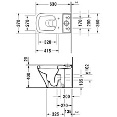 Плитка керамогранит Унитаз Duravit DuraStyle 2162090000 для пола