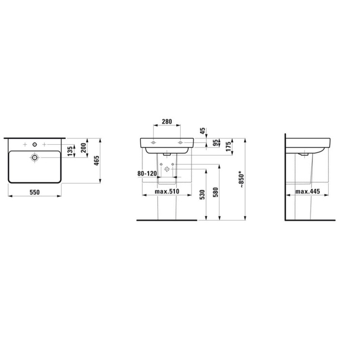 Раковина Laufen Pro S H8109620001041