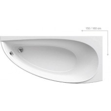 Ванна асиметрична права AVOCADO 160x75 R, RAVAK