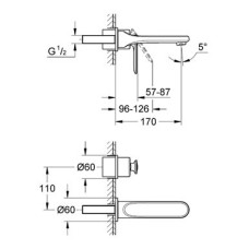 Grohe Veris Смеситель для раковины на два отверстия S-Size (19342000)