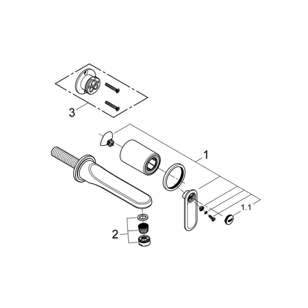 Grohe Veris Смеситель для раковины на два отверстия S-Size (19342000)