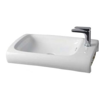 Керамическая раковина 70 см Artceram Hi-Line, white glossy/gold damasco (HIL003 01;89)