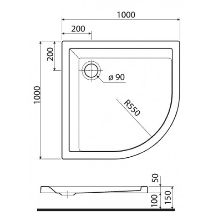 Душевой поддон KOLO PACYFIK 100x100 xBN0710000