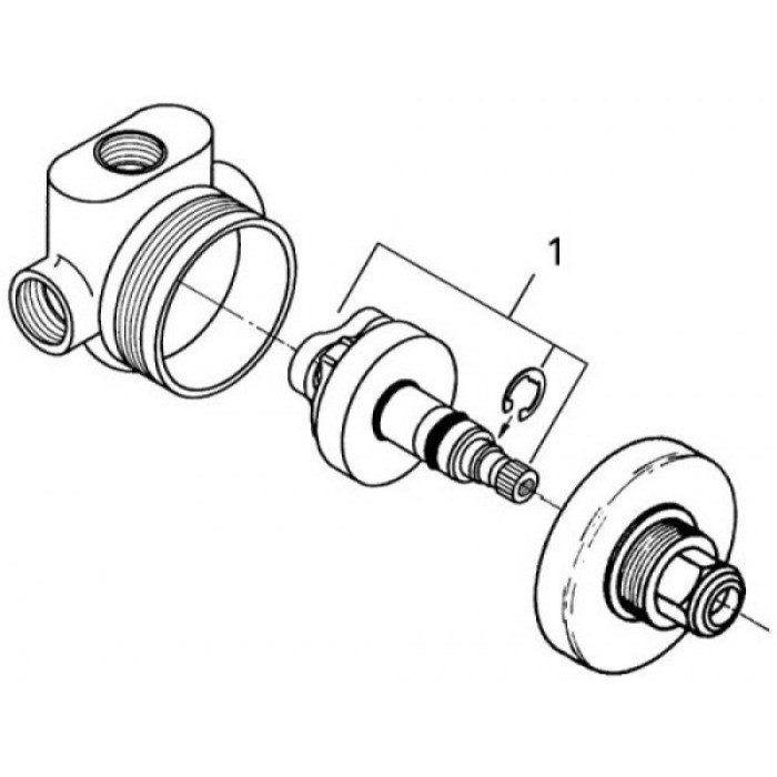 Grohe Встраиваемая часть переключателя на 2 положения (29707000) Grohe Встраиваемая часть переключателя на 2 положения (29707000)
