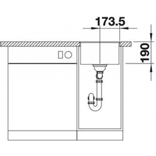Мойка для кухни Blanco Subline 320-F черный  525982