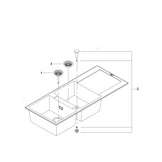 Мойдка для кухни Grohe 1160х500 мм, Granite Grey (31647AT0)