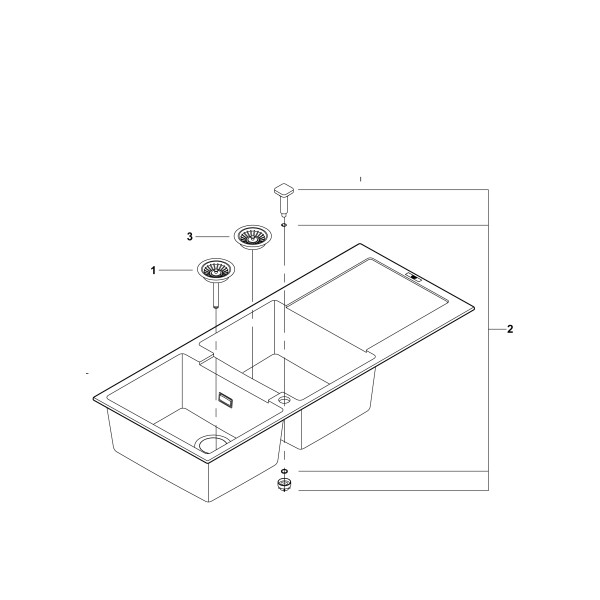 Мойдка для кухни Grohe 1160х500 мм, Granite Grey (31647AT0)