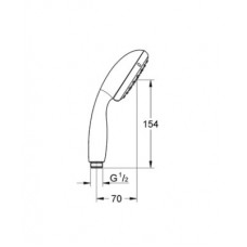 Плитка керамогранит Ручной душ Grohe New Tempesta 100 27597000 для пола