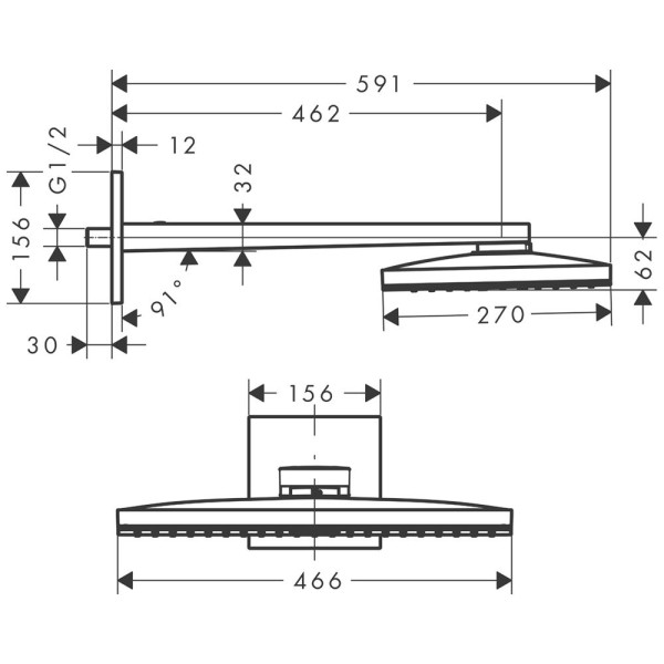 Верхний душ Hansgrohe Rainmaker Select 24013400