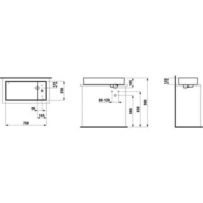 Раковина на столешницу Laufen Kartell H8123320001041