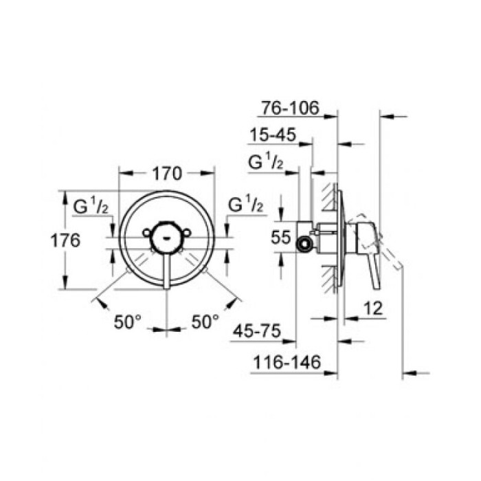 Grohe Concetto Смеситель однорычажный для душа (32213001)