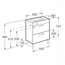 Тумба Roca Debba A855905806 с умывальником 60 см