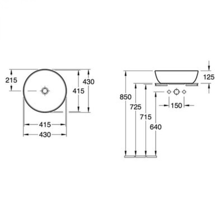 Керамическая раковина Villeroy & Boch Artis 417943BCT0
