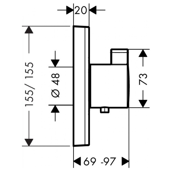 Термостат для душа Hansgrohe ShowerSelect Highfow 15760000