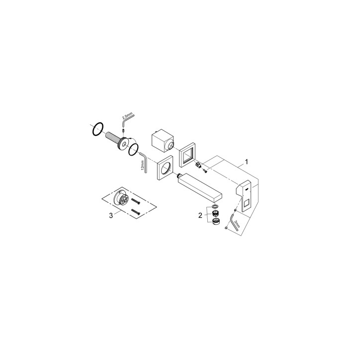 Grohe Eurocube Смеситель для раковины на два отверстия S-Size (19895AL0) Grohe Eurocube Смеситель для раковины на два отверстия S-Size (19895AL0)