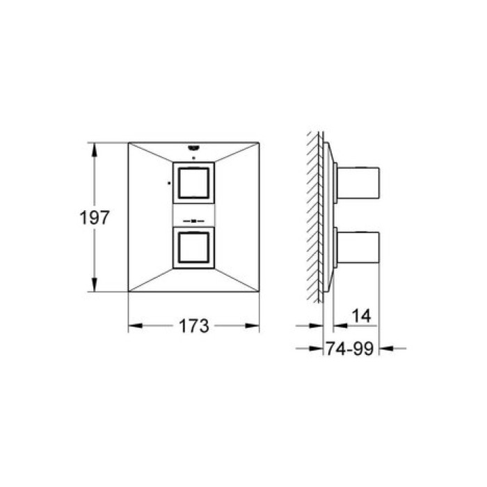 Термостатический смеситель Grohe Allure Brilliant 19791000 Термостатический смеситель Grohe Allure Brilliant 19791000