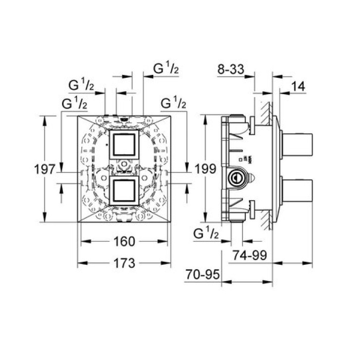 Термостатический смеситель Grohe Allure Brilliant 19791000 Термостатический смеситель Grohe Allure Brilliant 19791000
