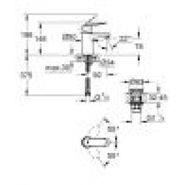 Grohe Eurosmart Cosmopolitan Смеситель однорычажный для раковины S-Size нажимной донный клапан (23925000)