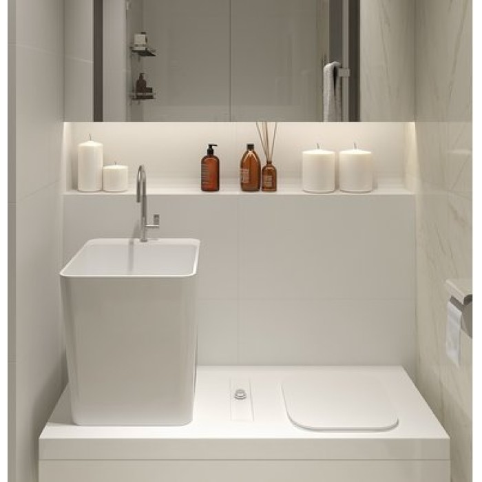 Керамическая раковина 40 см Hatria G-Full, белый (YxG801)