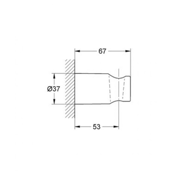 Плитка керамогранит Grohe Rainshower Держатель настенный для ручного душа (27056000) для пола